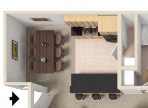 3 Bed 2 Bath Floor Plan 3 Bed 2 Bath Floor Plan at Vizcaya Hilltop Apartments, Reno, 89523